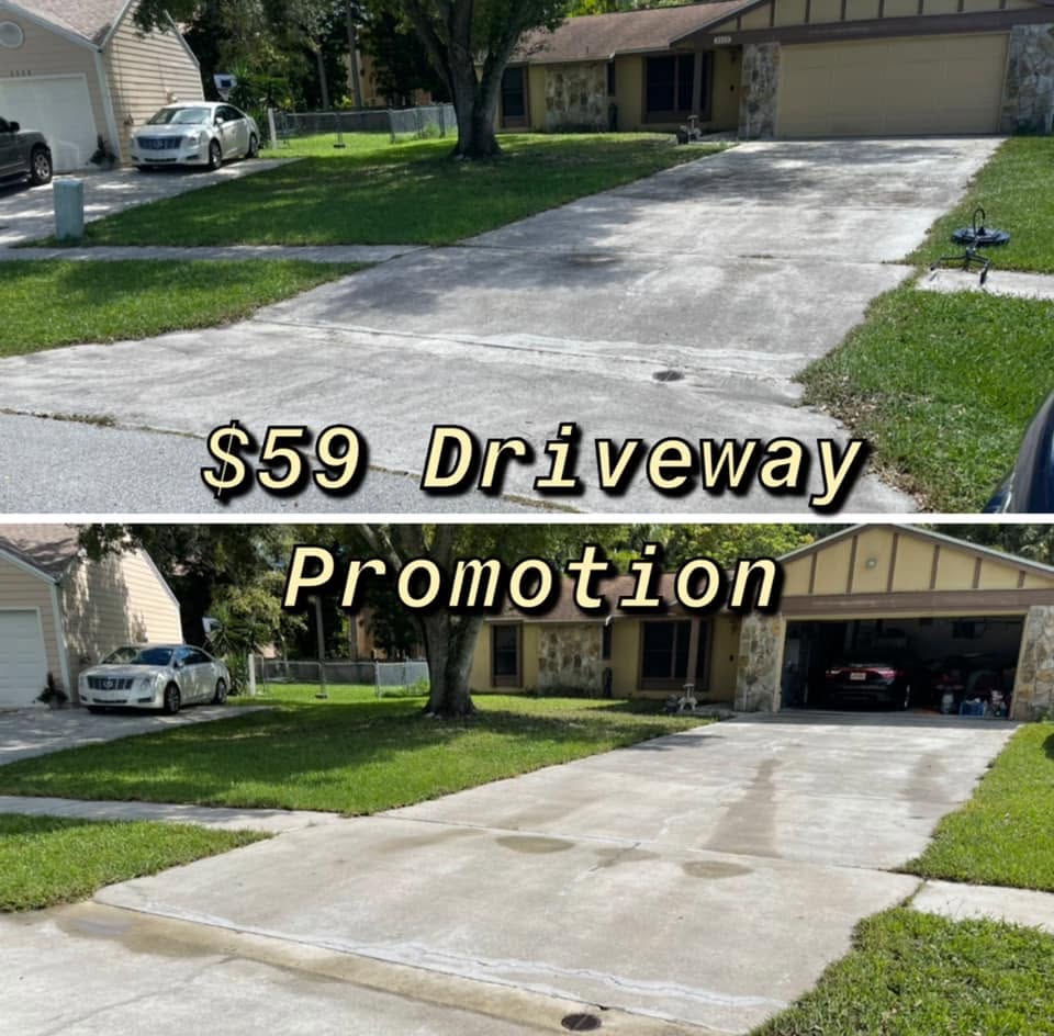 Concrete sidewalk and entryway surface clean in Delray Beach